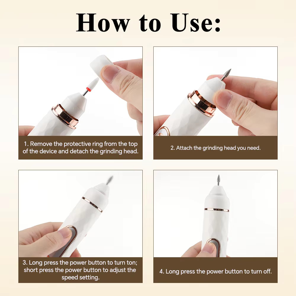2-in-1 Cordless Manicure & Pedicure Kit with Electric Foot Callus Remover & Nail Drill